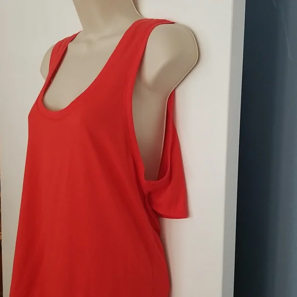 Fabletics Mariela Tank Color: Scarlet XL NWT Open Back with Tie - Picture 5 of 11